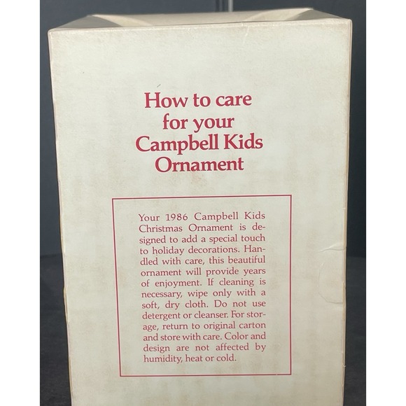 Campbell's Soup Kids 1986 Christmas Ornament IN BOX - Picture 12 of 16